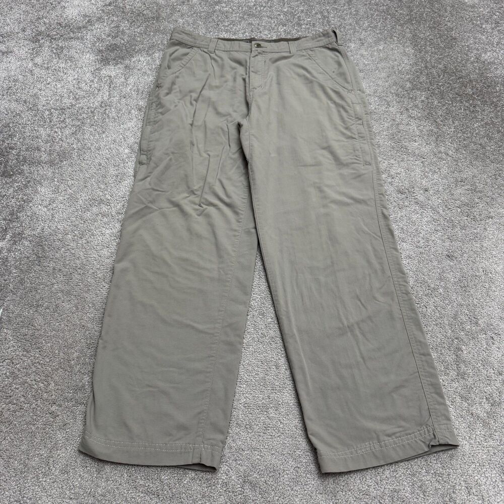 REI Co-Op Hiking Outdoor Cargo Pants Mens 34x32 Gray Nylon Straight Leg Trail